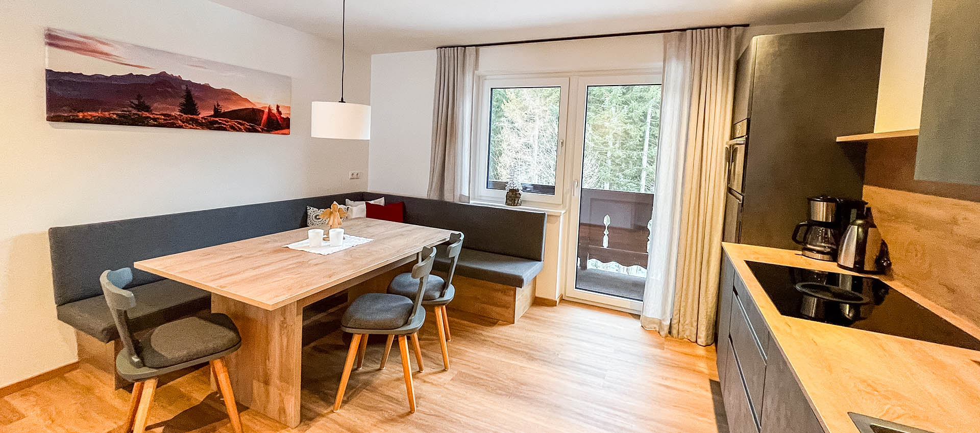 Küche - Appartement mit Frühstück in Filzmoos - Bauernhofurlaub Mittersteghof