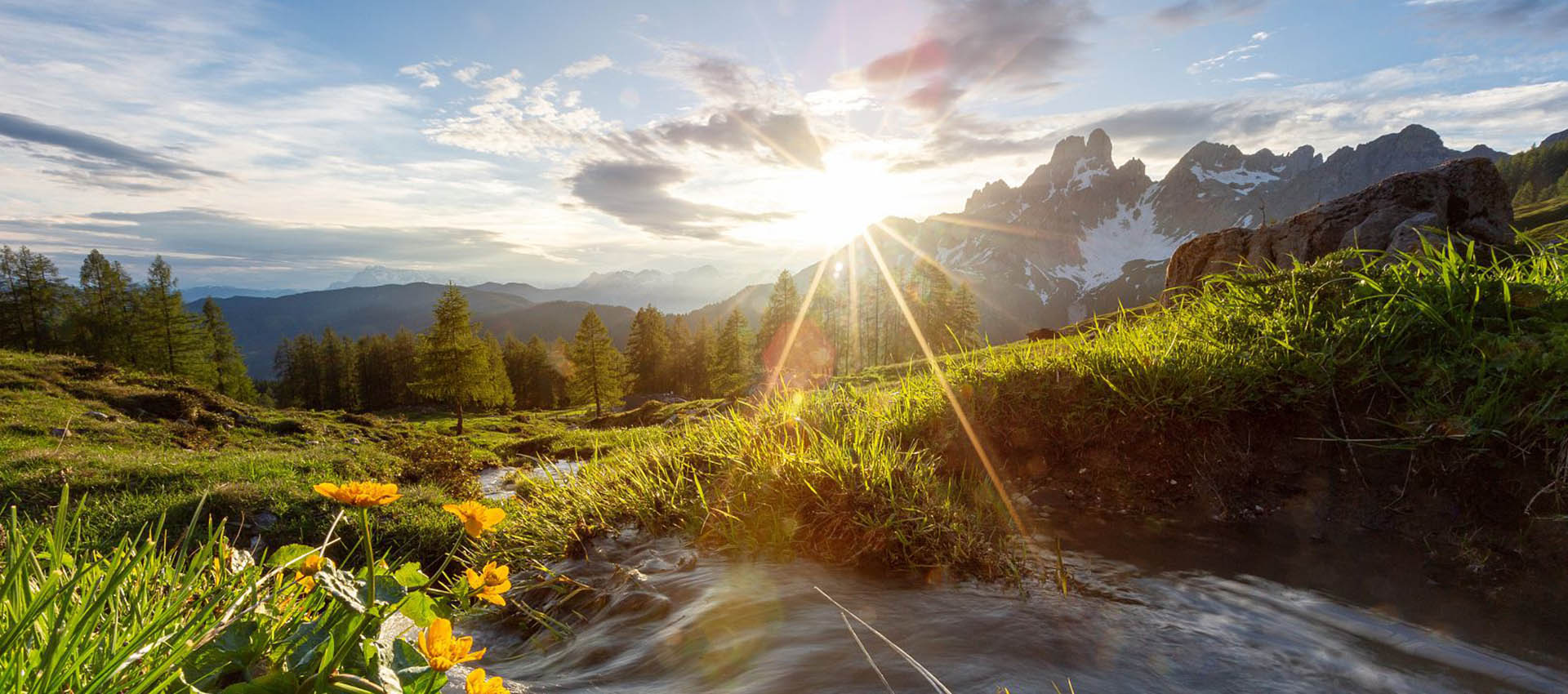 Sonnenuntergang in Filzmoos, Salzburger Land - Bio-Bauernhof Mittersteghof
