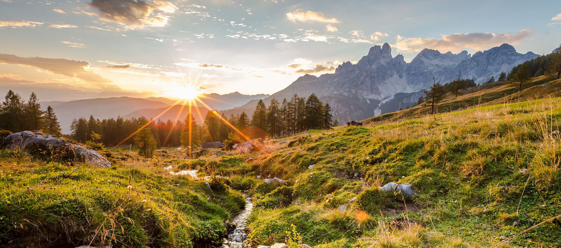 Sonnenuntergang in Filzmoos - Bauernhofurlaub Mittersteghof im Salzburger Land, Österreich